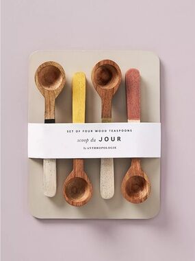 NWT Anthropologie Zuri Condiment Spoons, Set of 4